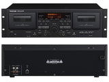 Tascam 202MKVII Cubierta de casete dual con salida USB, negro, 202MKVII