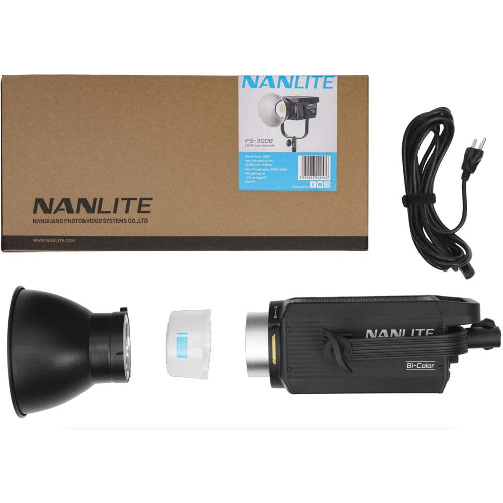 NANLITE Faro de Estudio FS-300B Bicolor (3823) Negro