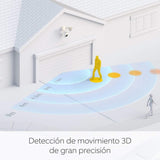Ring cámara Pro con focos cableada (Floodlight Cam Wired Pro) | Cámara exterior con vídeo 2K, Ring Vision, detección de movimiento 3D, (alternativa al CCTV) | 30 días de prueba gratuita de Ring Home