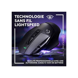 Logitech G G502 X LIGHTSPEED Ratón inalámbrico para Gaming - Ratón óptico con interruptores óptico-mecánicos híbridos LIGHTFORCE, sensor HERO 25K, compatible con PC - macOS/Windows - Negro