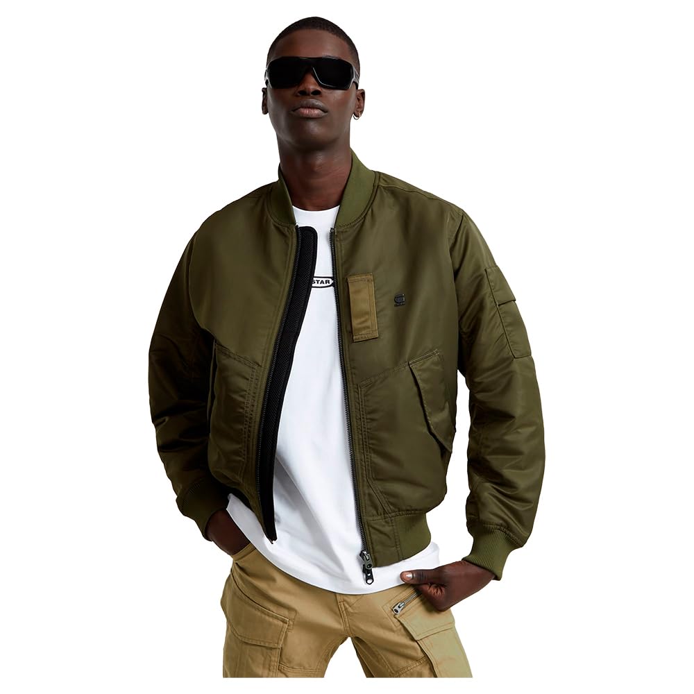 G-STAR Para Hombre Flight GA-1 Bomber Jacket, Verde (shadow olive D25370-C143-B230), XL