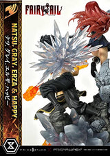 Prime 1 Studio Fairy Tail - Figura Decorativa de Natsu, Gris, Erza, Happy - Figura de Estatua de Lujo, versión 1/7, 57 cm