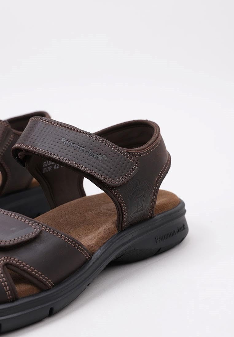 Panama Jack Sanders Basics, Sandalias con Punta Abierta Hombre, Marrón (Marron C1), 43 EU