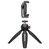 Sennheiser MKE 400 + Kit Móvil, Micrófono Direccional para Cámara con Pinza para Smartphone y Minitrípode Manfrotto PIXI, 509257