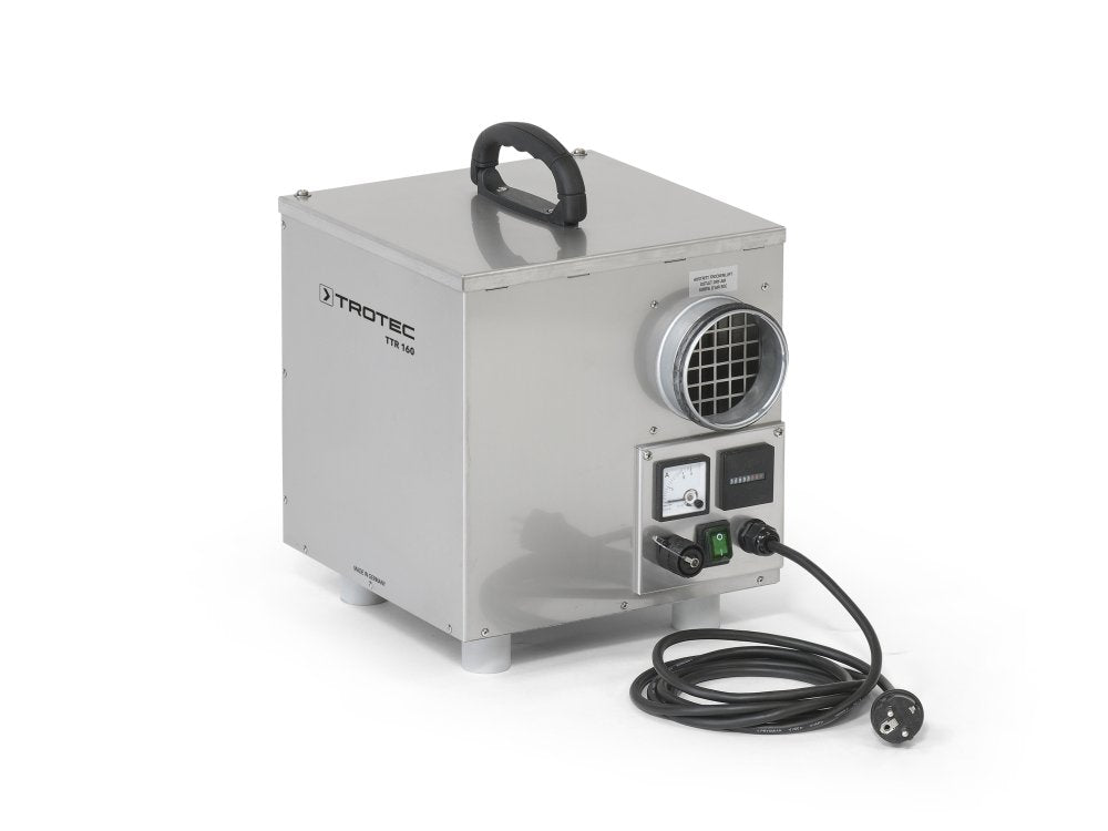 TROTEC Deshumidificador de adsorción TTR 160, 12 kg, Metal, Negro