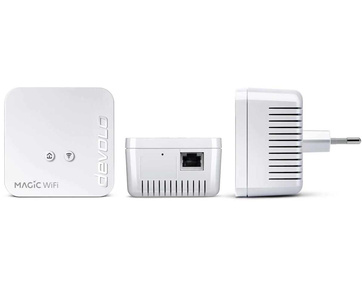devolo Magic 1 WiFi Mini - Kit de Inicio de PLC, Compacto, para el teletrabajo y la transmisión en Directo