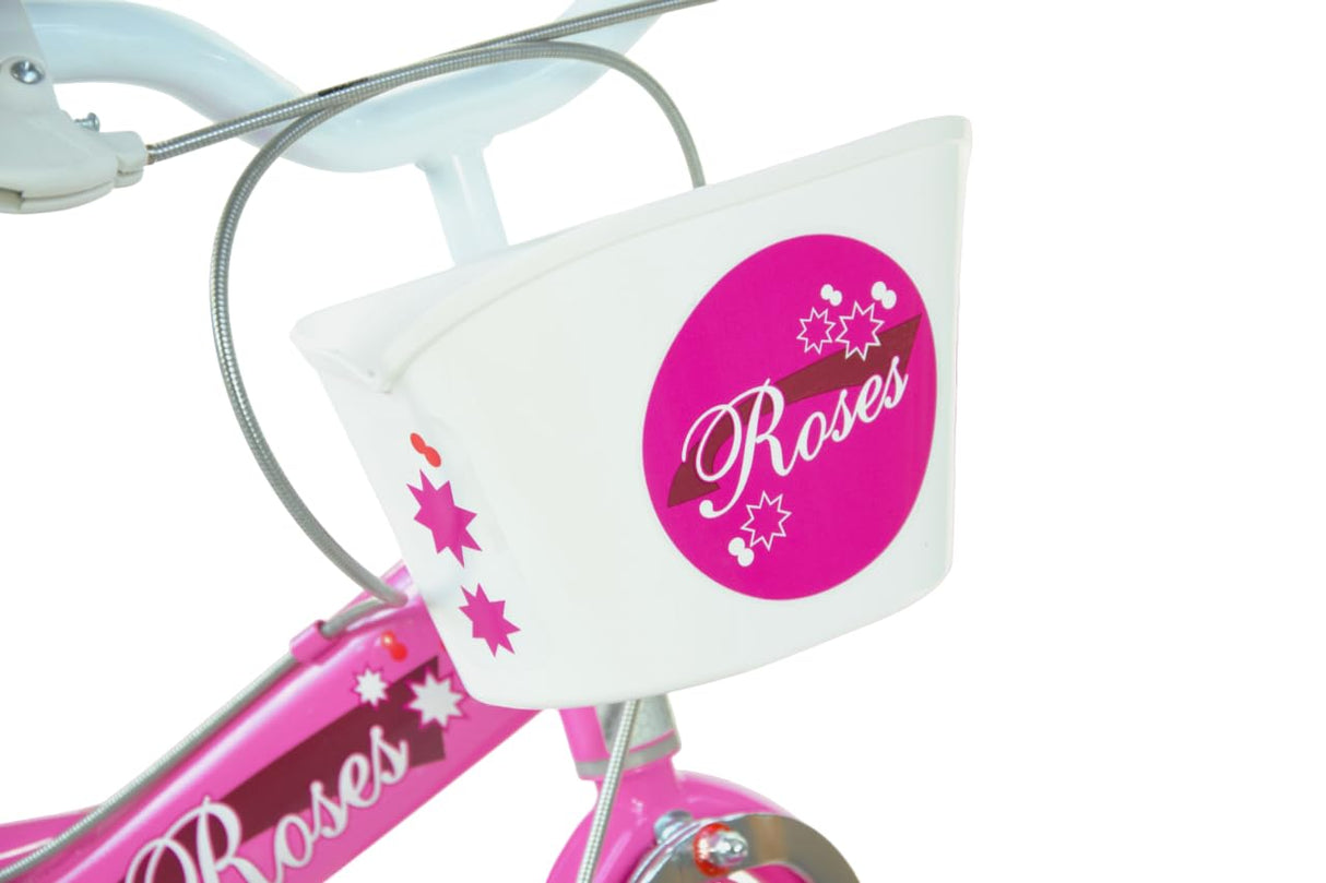 SCH Roses 14" Rosa-4-6 Años Bicicleta niño, Bebés niñas, Rosa