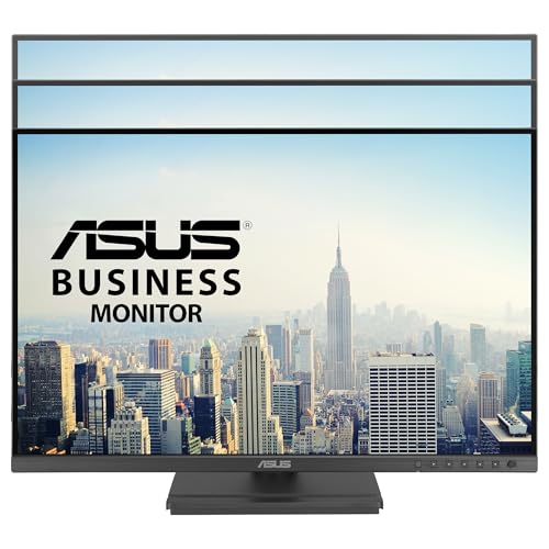 ASUS BE248QF Monitor Profesional de 24.1 Pulgadas, WUXGA 1920 x 1200, IPS, 100Hz, sin Marco, diseño ergonómico, HDMI, Eye Care, luz Azul Baja, antiparpadeo, Montaje en Pared, sostenibilidad