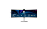Philips 49B2U6903CH - Monitor Curvo DQHD de 49 Pulgadas, Webcam, micrófono, RJ45, Altura Regulable (5120x1440, HDMI, DisplayPort, USB-C, USB Hub) Negro