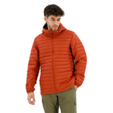 Columbia Silver Falls Hooded Jacket, Chaqueta Acolchada Con Capucha para Hombre, Warp Red, Talla M