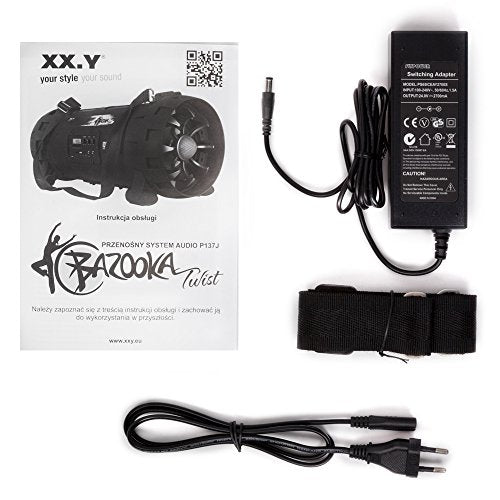 XX. Y P de 137j Altavoz Bluetooth Boom Box (NFC) con Radio FM Integrado, Entrada de batería/Audio para micrófono/Instrumento Musical/Reproductor MP3/Puerto USB Negro