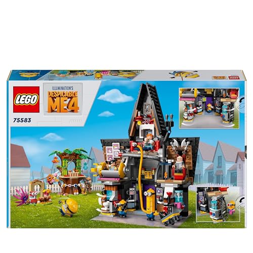LEGO GRU 4: Mi Villano Favorito Minions y Mansión Familiar de GRU, Casa de Juguete para Construir con Figuras de Personajes de la Película, Regalo para Niños y Niñas de 8 Años o Más 75583