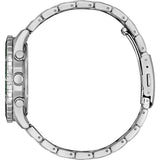 CITIZEN Reloj analógico de Cuarzo para Hombre con Correa de Acero Inoxidable AT2561-81X, Verde, Pulsera