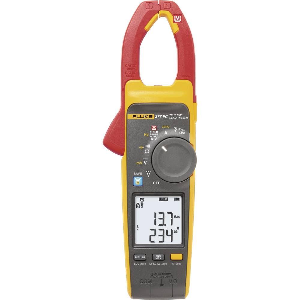 Pinza amperimétrica de verdadero valor eficaz de CA/CC con medida de tensión sin contacto e iFlex Fluke 377 FC