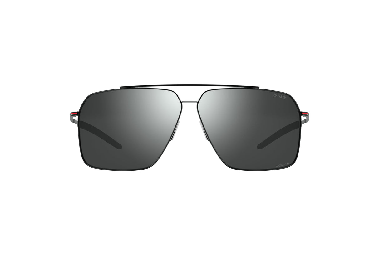 bollé - Flow, Black Red Matte, Volt+ Gun Cat 3, Large, Sunglasses, Unisex, Adult