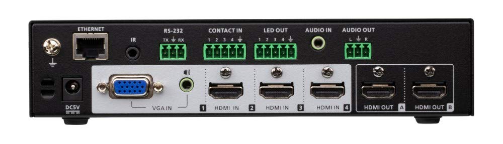 True 4K Presentation Matrix Switch ATEN VP1420 HDMI VGA Audio incrustación/desincrustación de hasta 4096 x 2160@60Hz (4:4:4) (HDMI); HDR, escalado de video a 4K, HDMI 2.0 (3D, Deep Color, 4K); HDCP