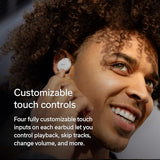 DENON PerL Pro True Wireless Earbuds, Perfil de Sonido Personalizado, Auriculares con cancelación de Ruido, Auriculares Resistentes al Agua, con micrófonos Integrados - Blanco