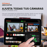 Sistema de livestreaming Roland AeroCaster VRC-01 — Potente solución de producción multicámara inalámbrica con interfaz de audio/controlador de hardware y completa app para iPad