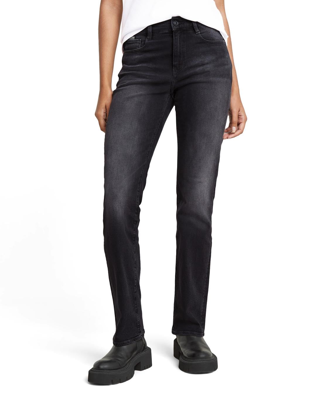 G-STAR Jeans Strace Straight Vaqueros, Negro (Worn In Black Moon D23951-d632-g108), 29W / 34L Mujer