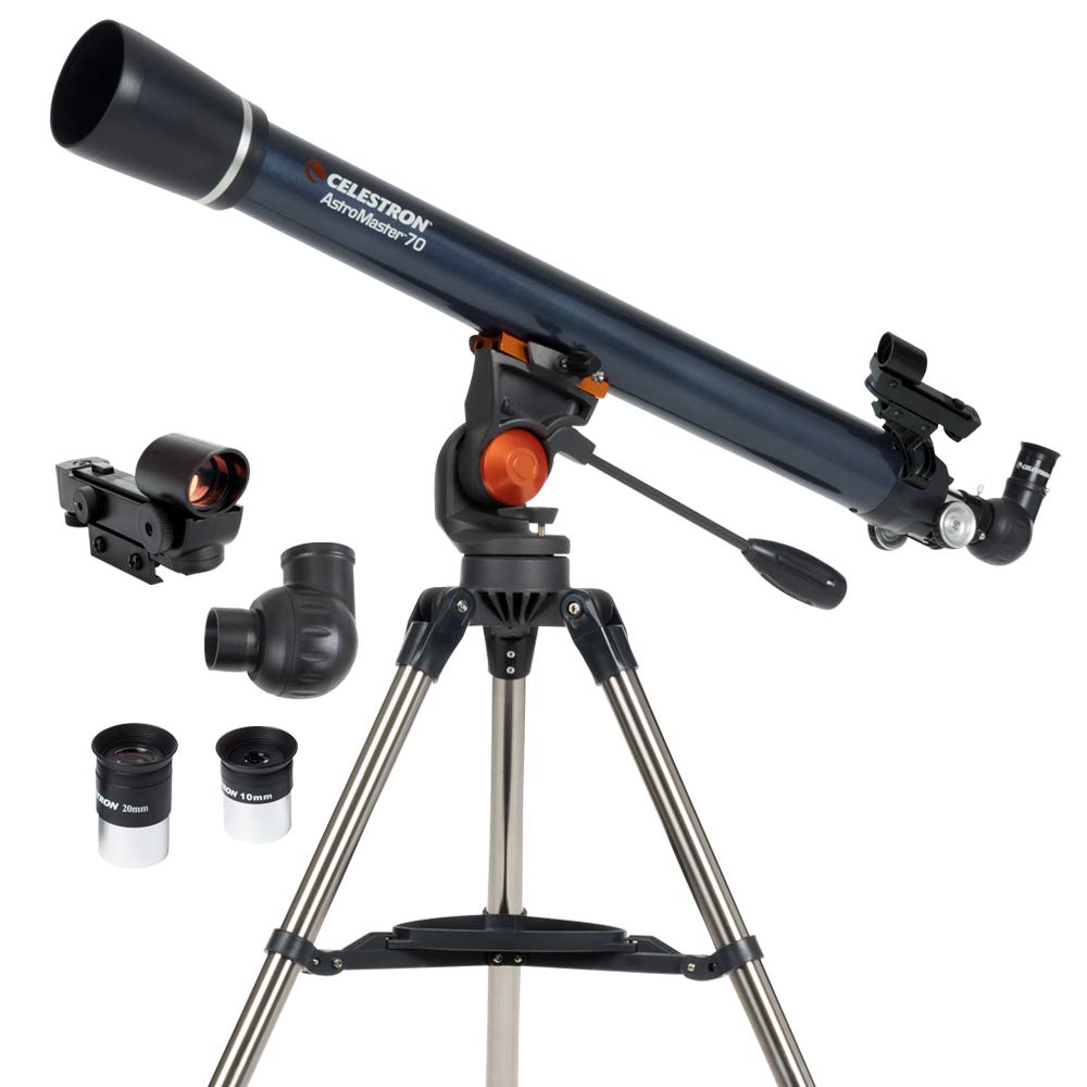 Celestron 21061 AstroMaster 70AZ: telescopio refractor, azul oscuro