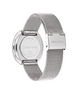 Calvin Klein Reloj Analógico de Cuarzo para Mujer Colección Sculpt con Correa de Malla de Acero Inoxidable Plateada - 25200245