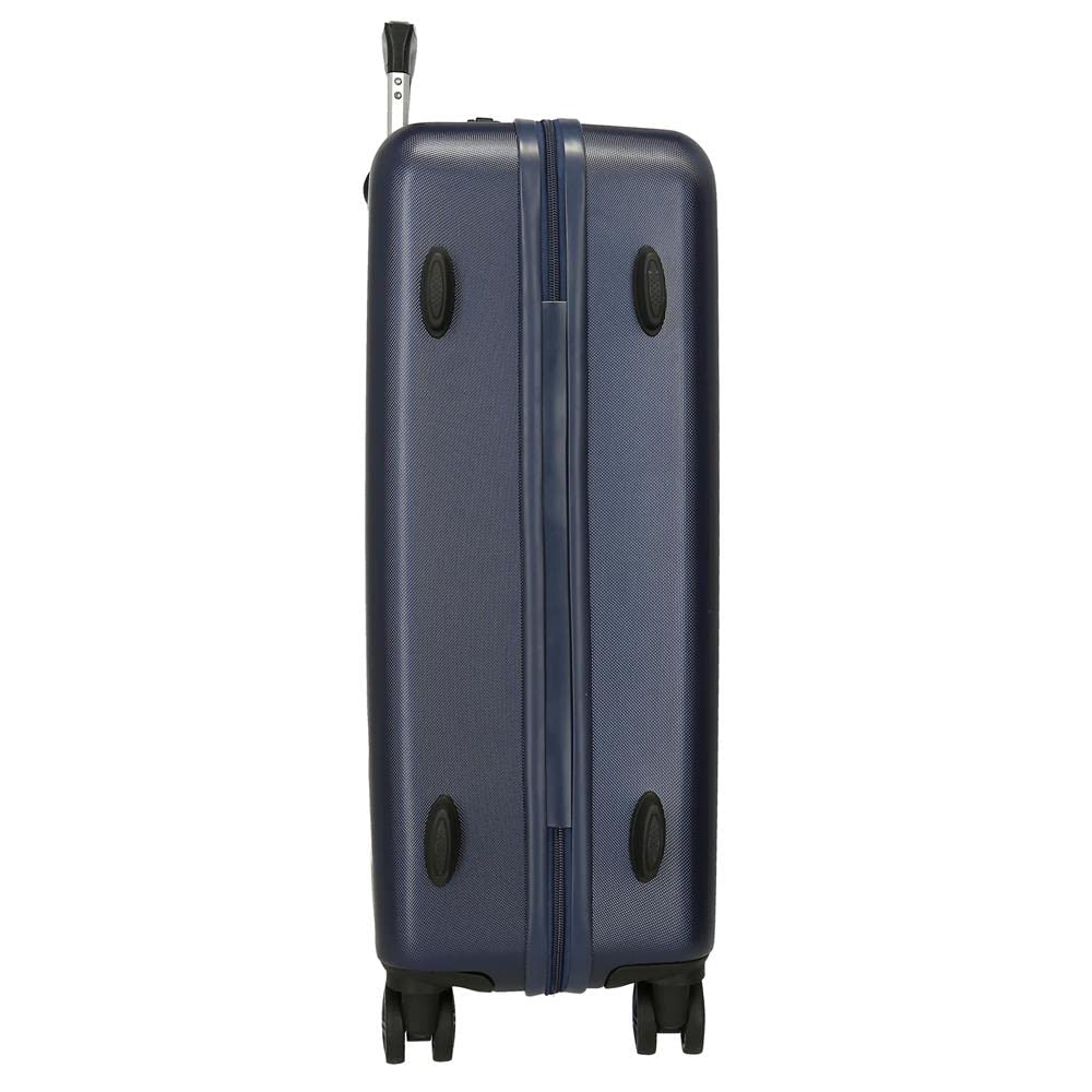 Pepe Jeans Tom Juego de maletas Azul 55/65 cms Rígida ABS Cierre de combinación lateral 56L 7,54 kgs 4 Ruedas equipaje mano