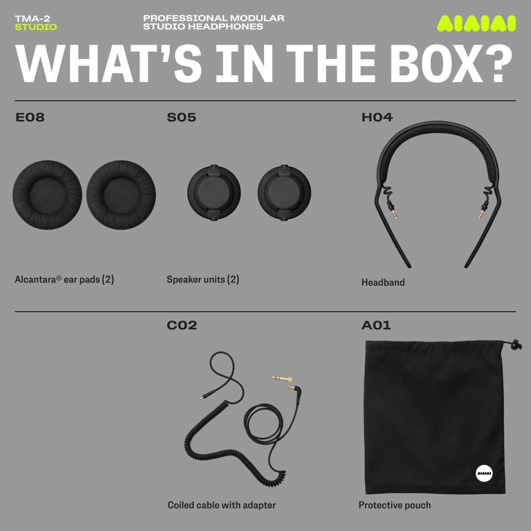 AIAIAI TMA-2 Studio Headphones profesionales sobre la oreja Negro - Auriculares de estudio de música con cable