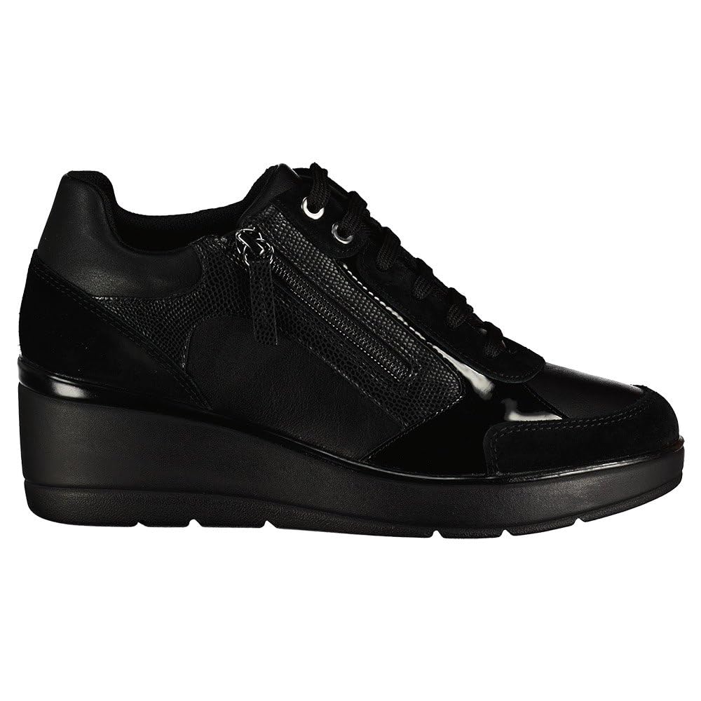 Geox D Ilde C, Zapatillas Mujer, Schwarz, 39 EU