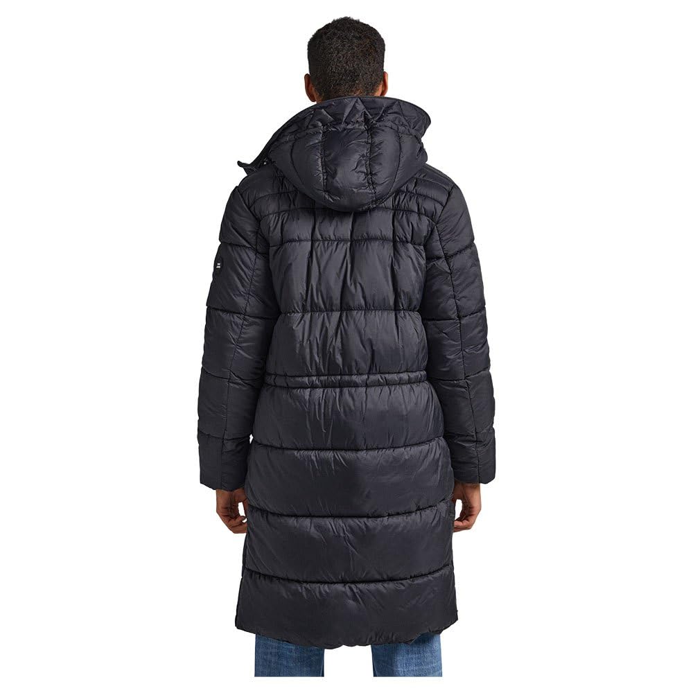 Pepe Jeans Blai Puffer Parka, Negro (Black), S para Hombre