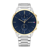 Tommy Hilfiger Reloj Analógico de Cuarzo Multifunción para Hombre con Correa de Acero Inoxidable Plateada - 1710408