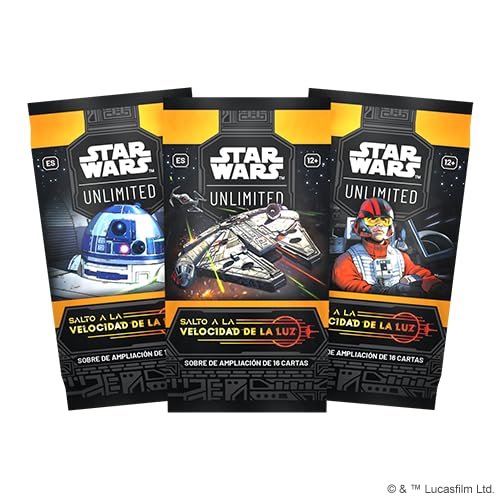 Fantasy Flight Games | Star Wars Unlimited Juego De Cartas Coleccionables Salto a la velocidad de la luz | Caja de 24 Sobres | A Partir de 12 Años | Para 2 Jugadores | 30 Minutos por Partida | Español