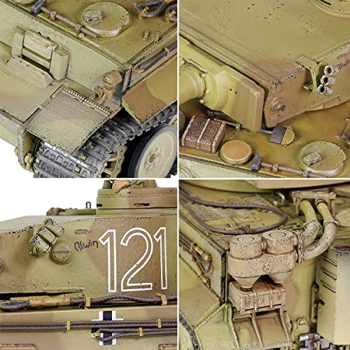 Forces of Valor Waltersons MP-912042D - Campaña Tiger I Tunisia a Escala 1:32 (Modelo de producción Inicial) Heavy King Tank de Metal Fundido a presión, Coleccionable Militar, Amarillo del Desierto