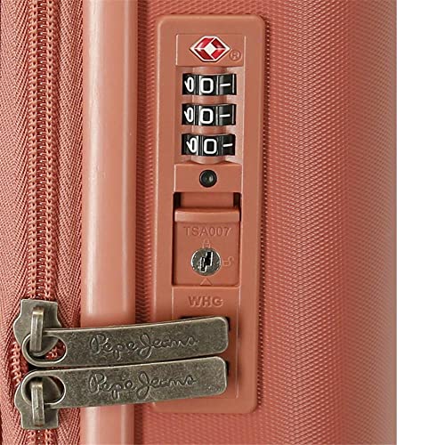 Pepe Jeans Jane Maleta de cabina Rojo 40x55x20 cms Rígida ABS Cierre TSA integrado 37L 3,22 kgs 4 Ruedas dobles Equipaje de Mano