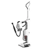 Polti Vaporetto 3 Clean, Escoba a Vapor con Limpiador Portátil a Vapor y Aspirador sin Bolsa, 3 en 1, 12 Accesorios Incluidos, Calentamiento en 30 Segundos, Potencia Máxima 1800 W, Blanco y Gris