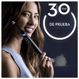 Oral-B iO 10 Cepillo de Dientes Eléctrico con Mango Recargable, 3 Cabezales de Recambio y Estuche de Viaje con Cargador, Diseñado por Braun, Regalos Originales para Mujer y Hombre - Negro