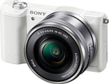 Sony ILCE-5100 - Cámara EVIL de 24.7 Mp ( pantalla 3", estabilizador óptico, vídeo Full HD ), color blanco - Kit cuerpo cámara con objetivo E PZ 16-50 mm f/3.5-5.6