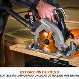 Evolution Power Tools R185CCS-Li Sierra circular sin cable y sin escobillas 18v Li-Ion Incluye hoja TCT Multi-Material, Corta Madera, Metal, Plástico y Más, Guía Incluida, Batería No Incluida, 185mm
