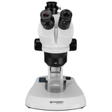 Bresser Microscopio estereoscópico trinocular Analyth STR Trino 10x - 40x con luz LED Regulable separada y asa de Transporte para Uso móvil