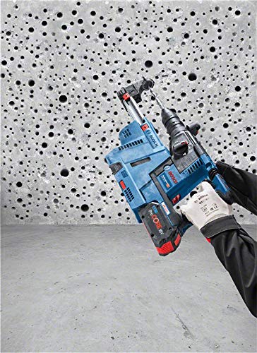 Bosch Professional GBH 18V-26 F - Martillo perforador a batería (18V, 2,6 J, Ø máx. 26 mm, SDS plus, aspiración de polvo GDE 18V-16, 2 baterías 5.5 Ah ProCORE18V, cargador, en L-BOXX)