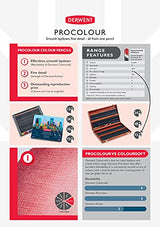 Derwent Procolour Juego de 72 Lápices de Colores de Textura Suave de Calidad Profesional en 1 Caja Metálica, 4 mm