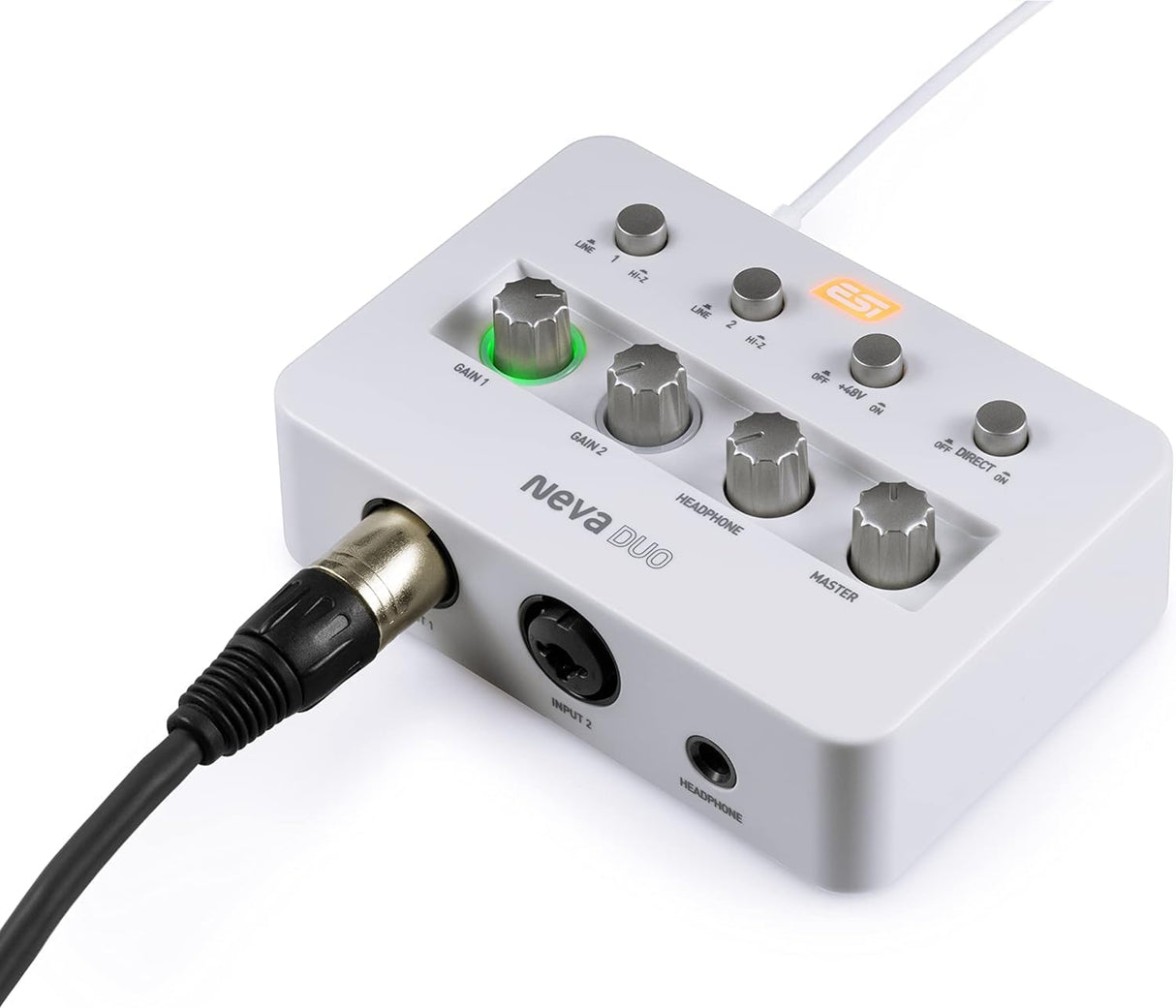 ESI Neva Duo | Interface de audio USB para guitarra y micrófono de 24 bits/192 kHz