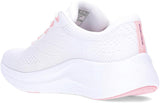 Skechers Arch Fit 2.0 Big League, Zapatillas Mujer, White Mesh/Pink & Blue Trim, 40 EU