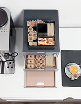 Durable 338558 Caja para café COFFEE POINT BOX para organizar cápsulas de café, sobres de azúcar,cucharillas, servilletas, bolsas de té y mucho más, antracita