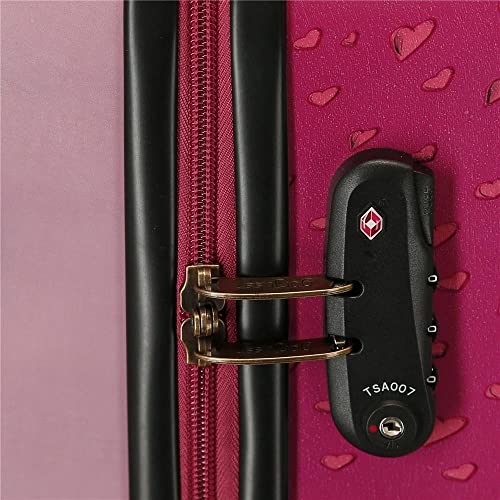 Santoro Gorjuss For my love Maleta de cabina Morado 37x55x20 cms Rígida ABS Cierre TSA 33L 2,86 kgs 4 Ruedas dobles Equipaje de Mano