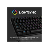 Logitech G 513 Teclado mecánico para Juegos, GX-Brown, interruptores táctiles, iluminación RGB, Bucle USB, reposamuñecas con Espuma de Memoria, Carcasa de Aluminio, diseño francés AZERTY, Color Negro