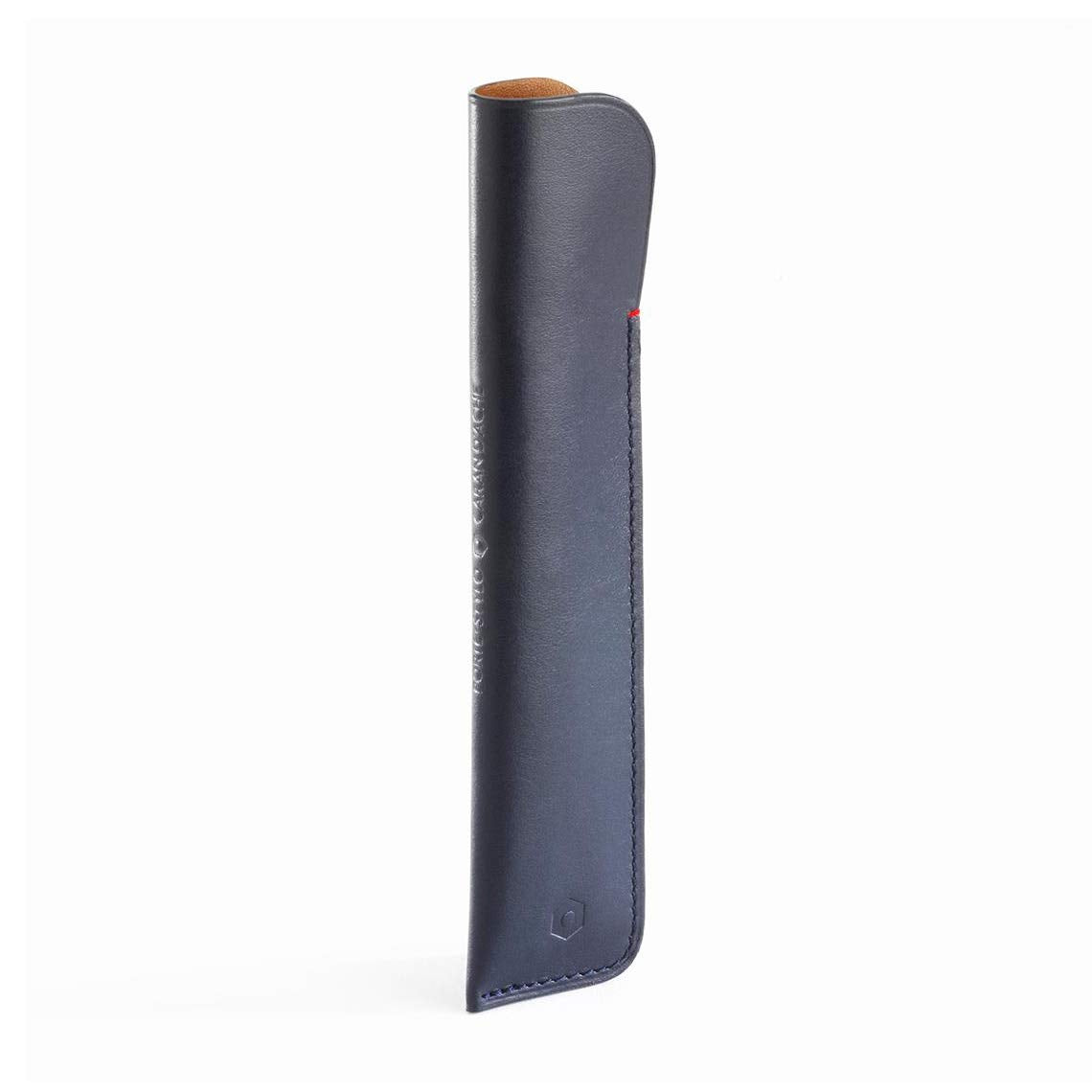 Caran d'Ache - Estuche de piel para 1 bolígrafo, color azul