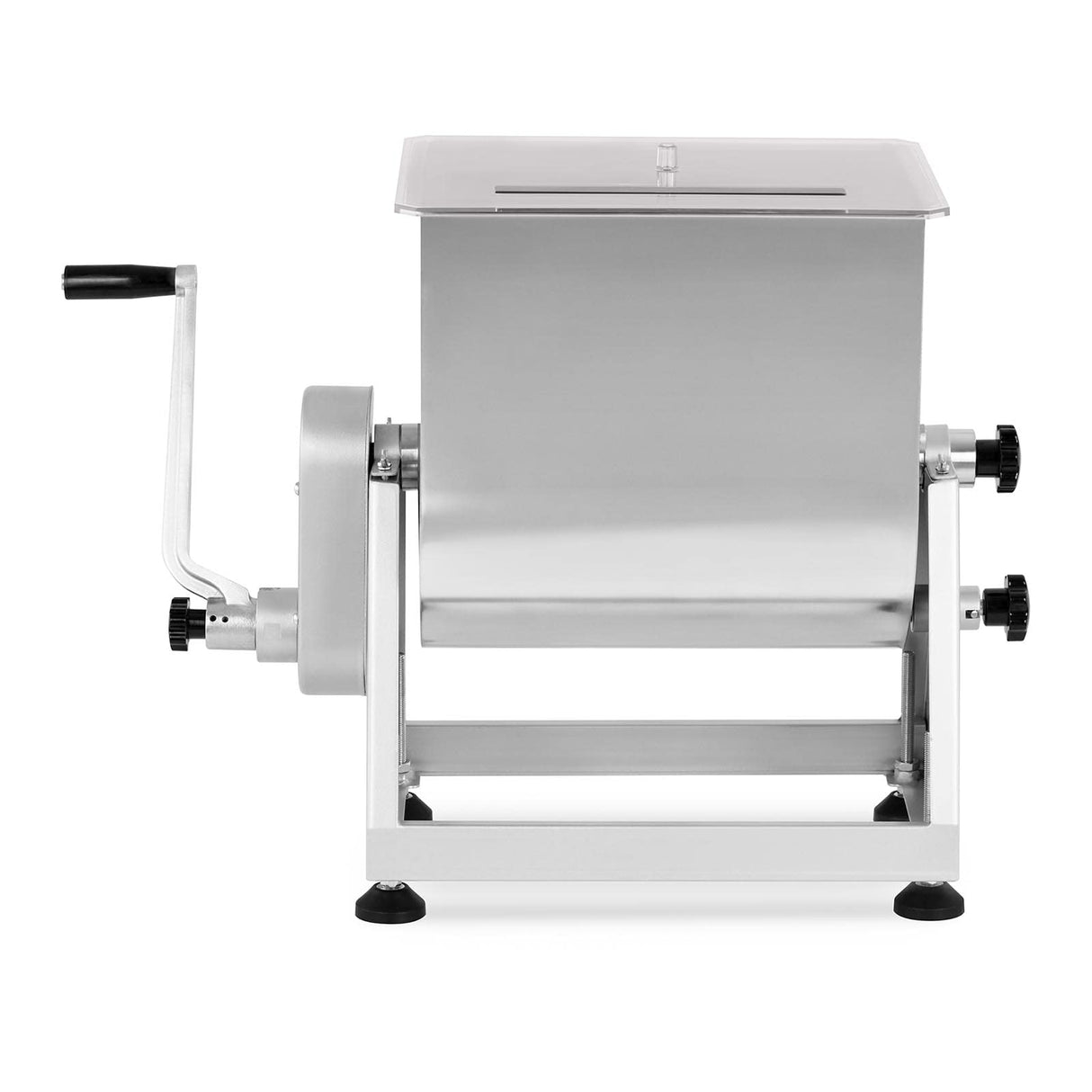 Royal Catering Máquina Mezcladora de Carne Manual Para Carnicería RC-MMA28 (Capacidad: 28 L, 4 paletas de mezclado, Fabricado en acero inoxidable y aluminio)