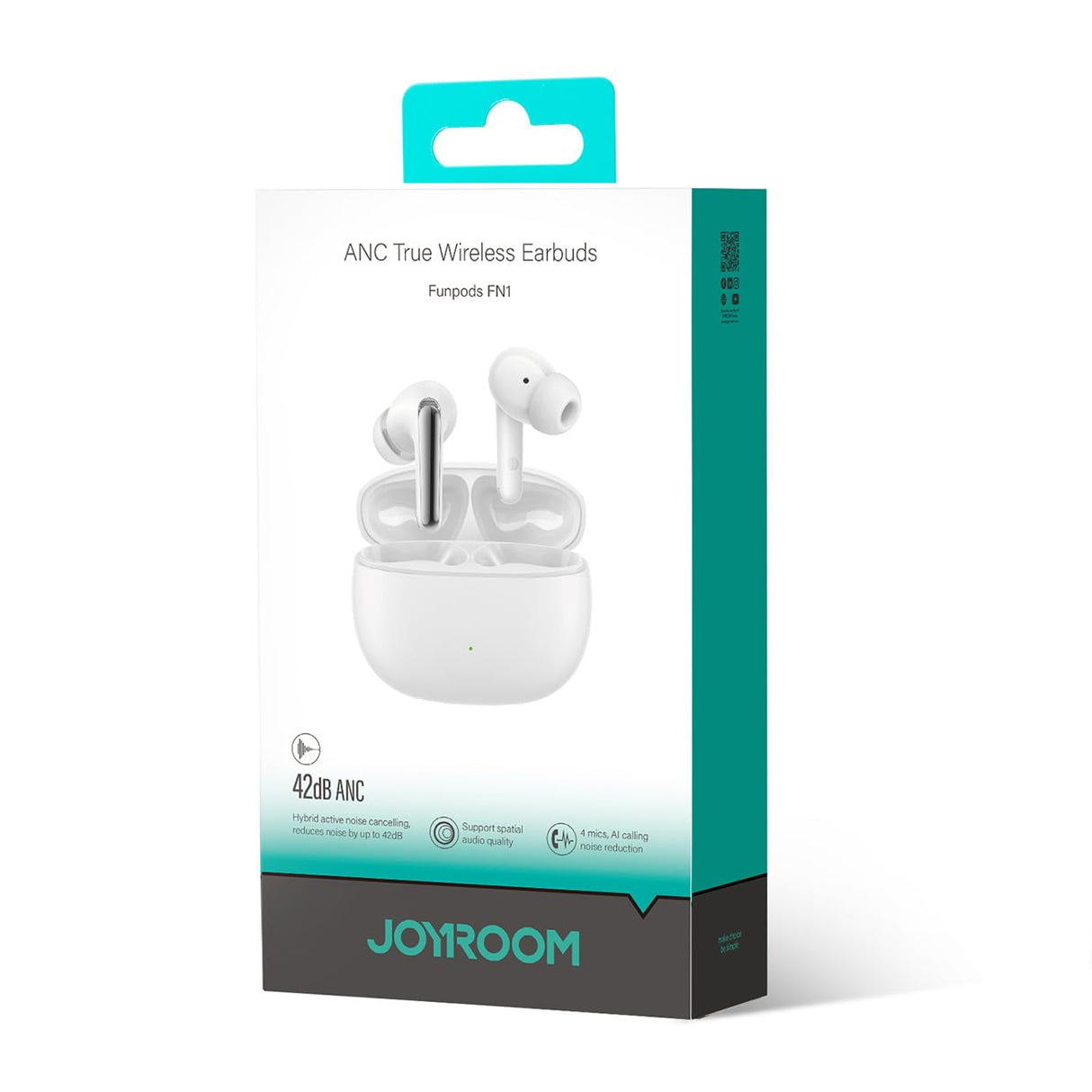 JOYROOM JR-FN1 - Auriculares inalámbricos ANC/ENC, Color Blanco