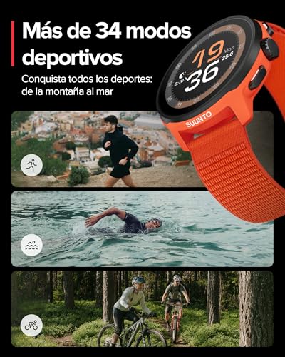 SUUNTO Run Reloj GPS Running, Pantalla Táctil AMOLED 1,32'', Ligero, Multideporte, Monitor Actividad, GPS Preciso, Seguimiento Cardíaco/Sueño, 12 Días Autonomía, 4GB Almacenamiento Música