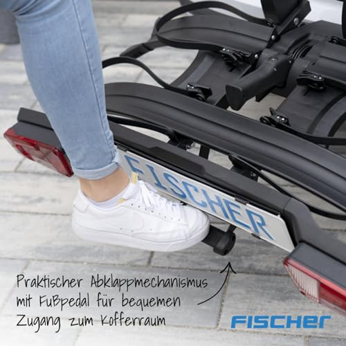 FISCHER Portabicicletas RoadLine Black para Embrague, portabicicletas para Coche, premontado, bloqueable, hasta 60 kg, Color Negro